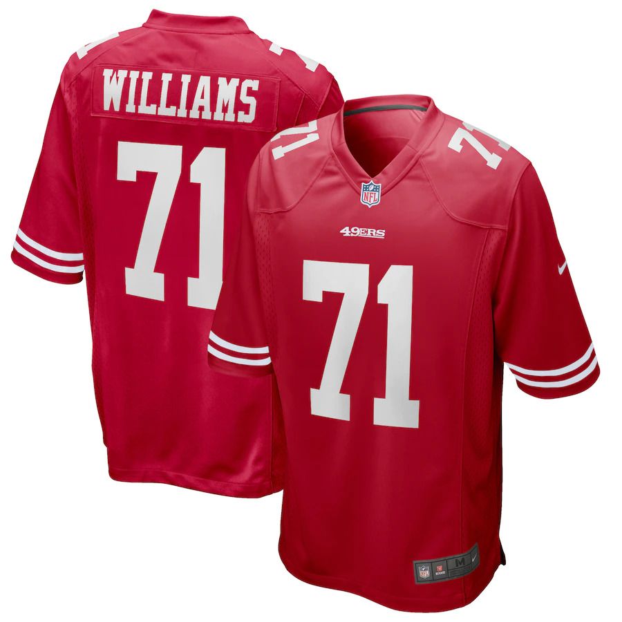 Men San Francisco 49ers #71 Trent Williams Nike Scarlet Game Player NFL Jersey